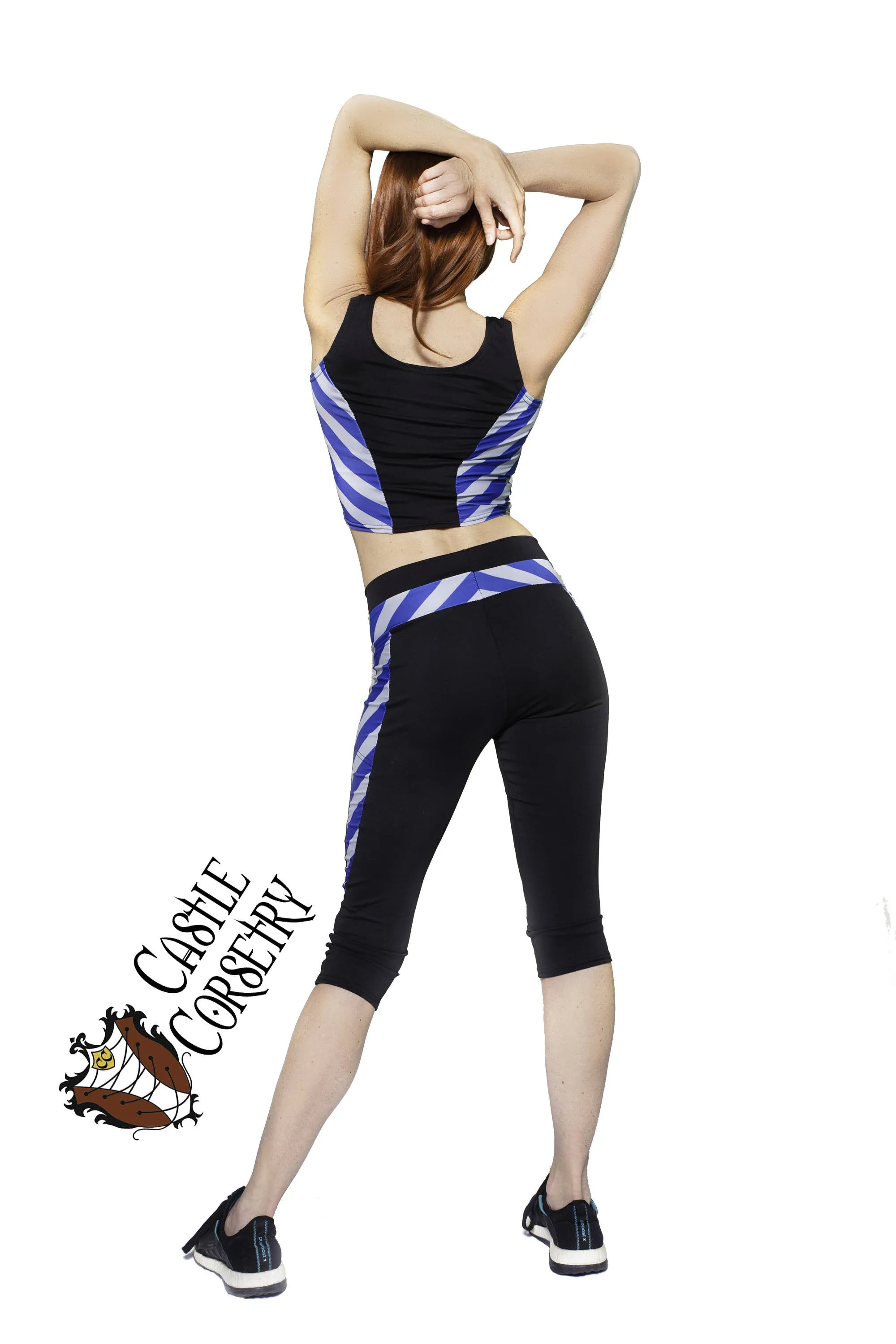 Blue #BasicWitchWear Workout Capri Pants