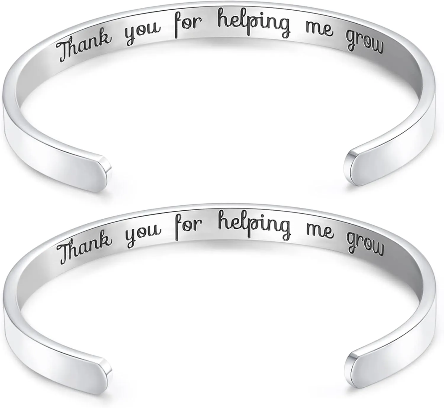 CERSLIMO Teacher Thank You Gifts for Women - Bracelet Cuff Bangle for Christmas, Graduation, Appreciation, Back to School, End of Year, Retirement - From Students