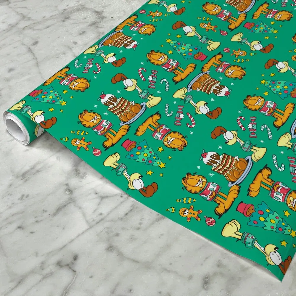 Garfield and Odie Holiday Wrapping Paper