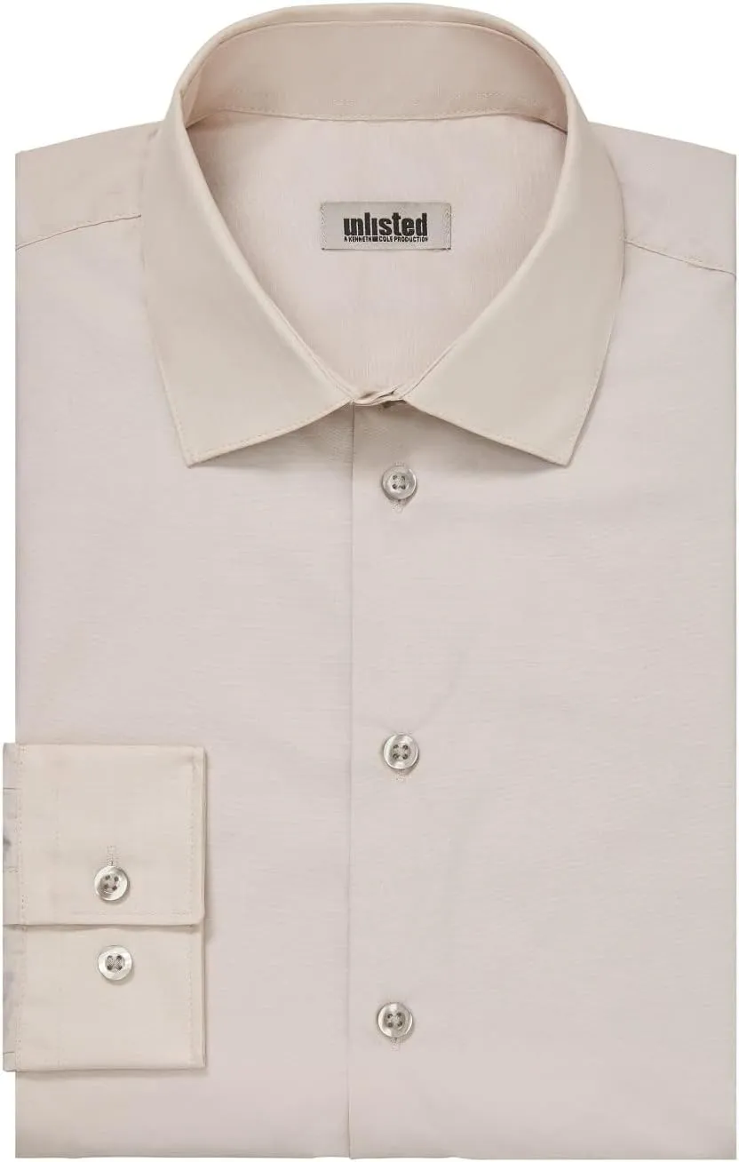 Kenneth Cole Unlisted Men's Regular Fit Solid Dress Shirt - Amazon Exclusive
