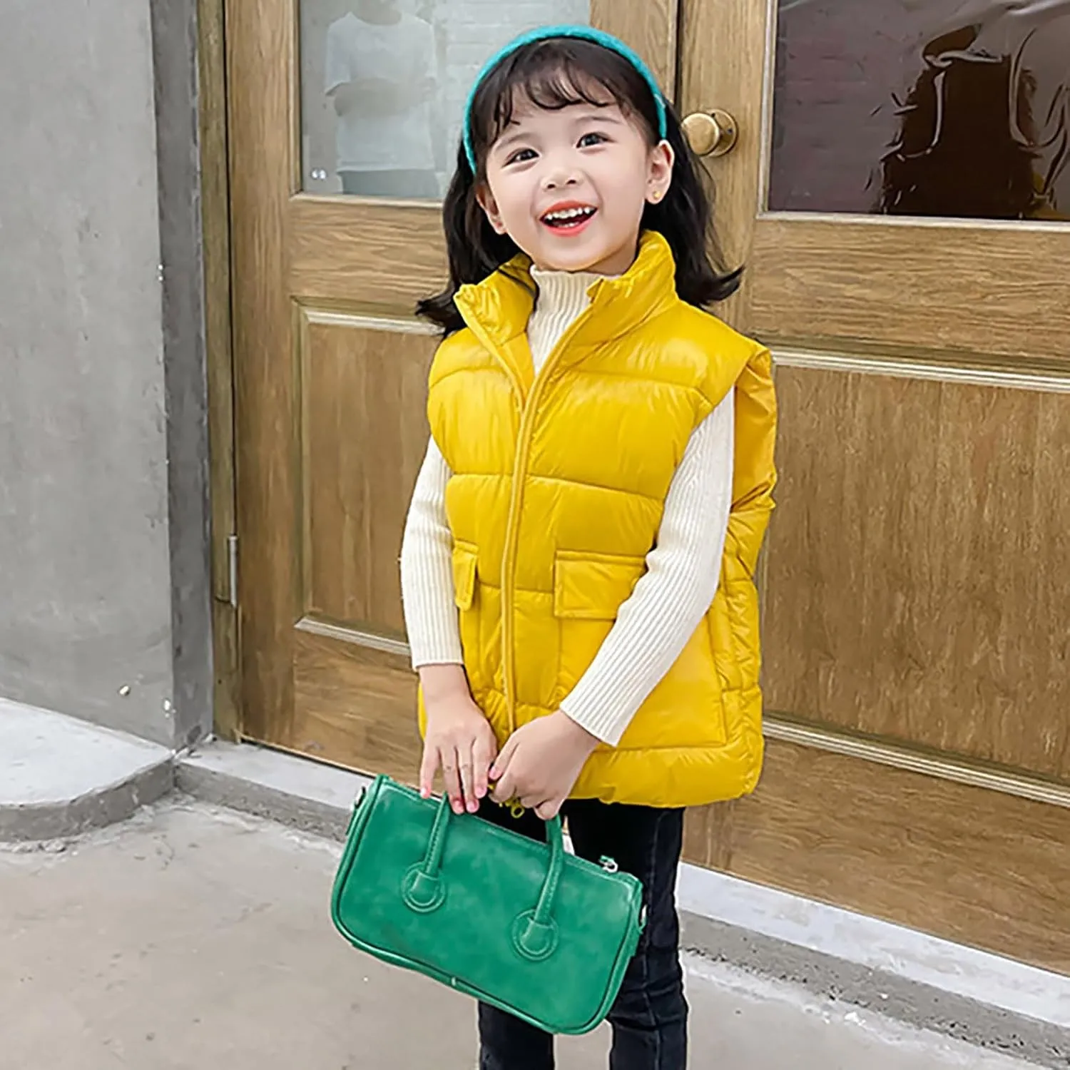 Kids Puffer Vest Lightweight Waterproof Sleeveless Zip up Outwear for Toddler Baby Boys Girls Winter Down Coat Vest