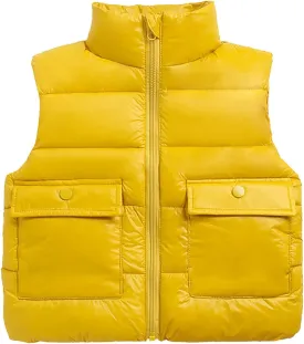 Kids Puffer Vest Lightweight Waterproof Sleeveless Zip up Outwear for Toddler Baby Boys Girls Winter Down Coat Vest