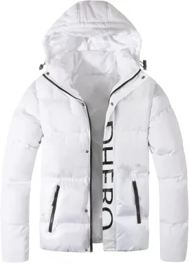 MADHERO Men's Puffer Jacket Water-Resistant Insulated Down Alternative Outerwear Coats