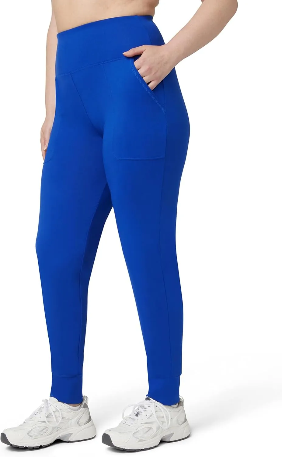 No Nonsense Women's Athletic Jogger with 4-Way Stretch, Pockets, High-Waisted Lounge Pants for Yoga, Running, Workout