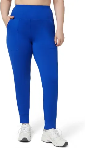 No Nonsense Women's Athletic Jogger with 4-Way Stretch, Pockets, High-Waisted Lounge Pants for Yoga, Running, Workout