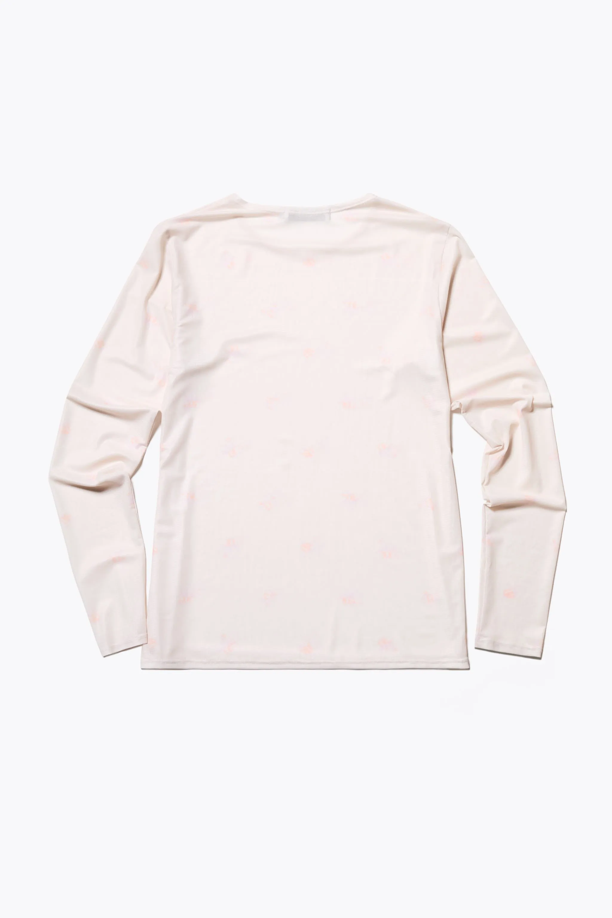 Spring Mesh Long Sleeve Ecru Floral