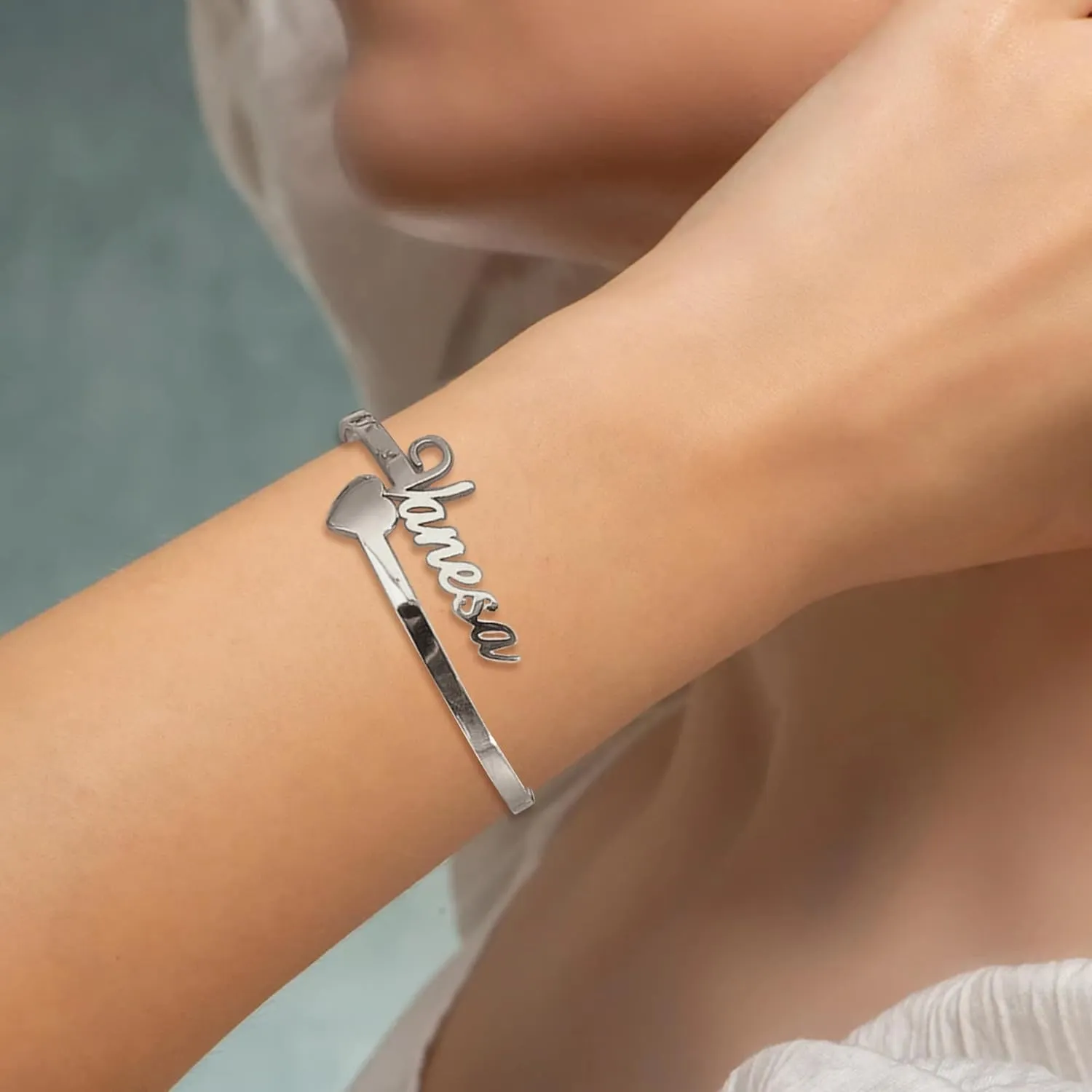 Stainless Steel Inspirational Jewelry Personalized Gift Adjustable Bracelet Cuff for Men Women