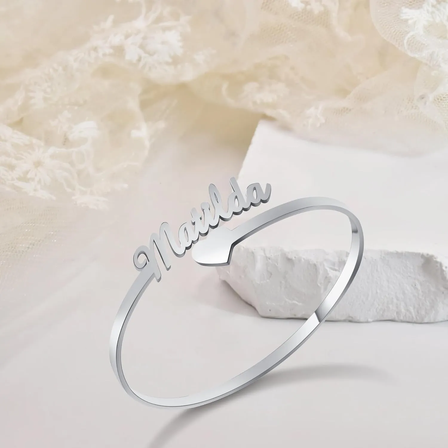 Stainless Steel Inspirational Jewelry Personalized Gift Adjustable Bracelet Cuff for Men Women