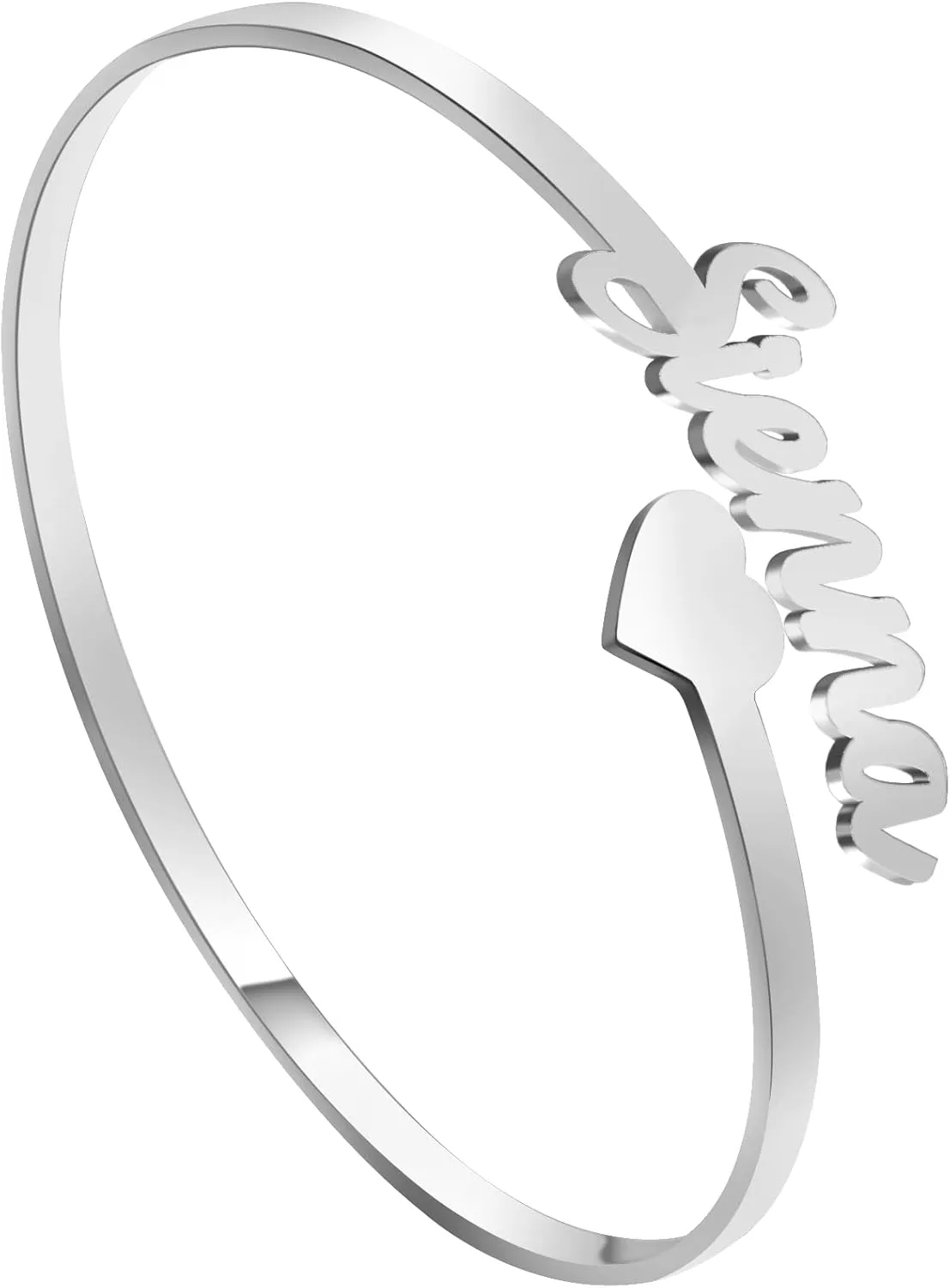 Stainless Steel Inspirational Jewelry Personalized Gift Adjustable Bracelet Cuff for Men Women