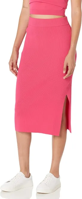 The Drop Women's Vera Slim Side-Slit Midi Sweater Skirt