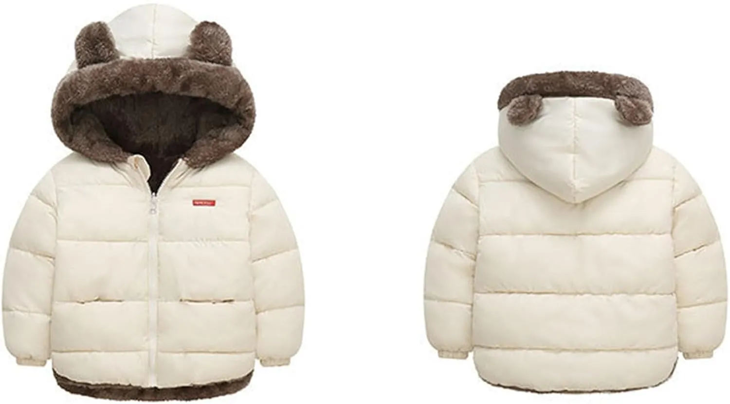 Toddler Kids Baby Boys Girls Winter Warm Solid Padded Coats Outerwear Hooded Jacket Boys Light down