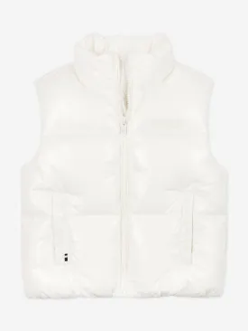 Tommy Hilfiger Girls New York Glossy Puffer Gilet in White
