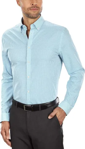 Tommy Hilfiger Men's Slim Fit Non Iron Gingham Dress Shirt - Amazon Exclusive