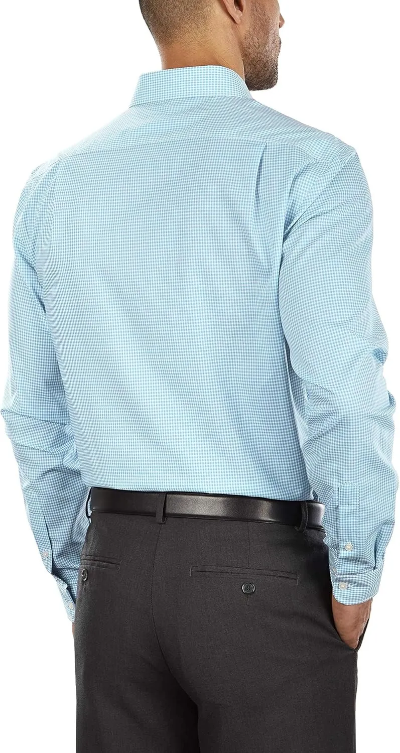 Tommy Hilfiger Men's Slim Fit Non Iron Gingham Dress Shirt - Amazon Exclusive