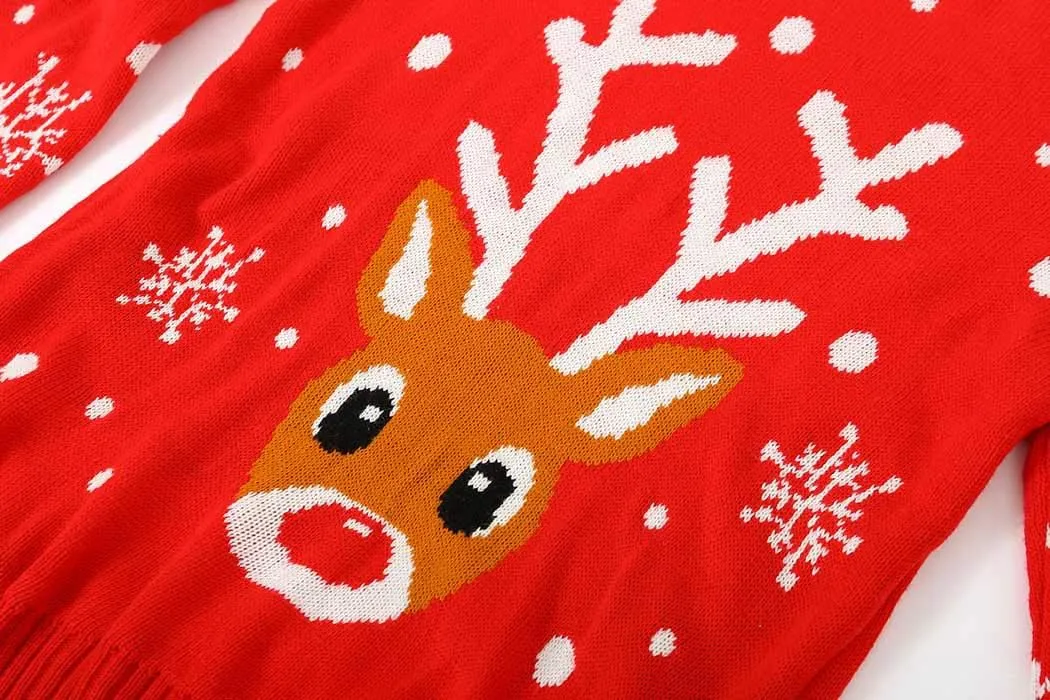 VENTELAN Women's Christmas Sweater Funny Christmas Tree Ugly Pullover Snowflake Long Sleeve Sweater Shirt