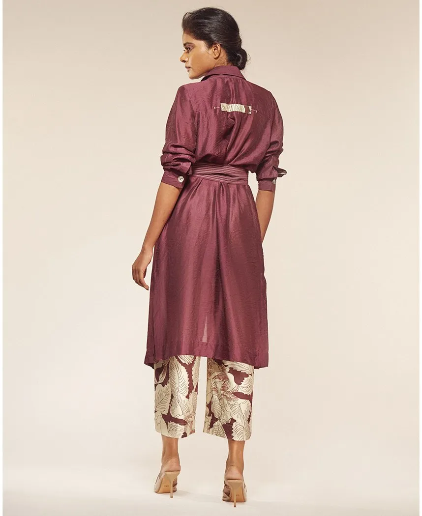 Wine Silk Jacket