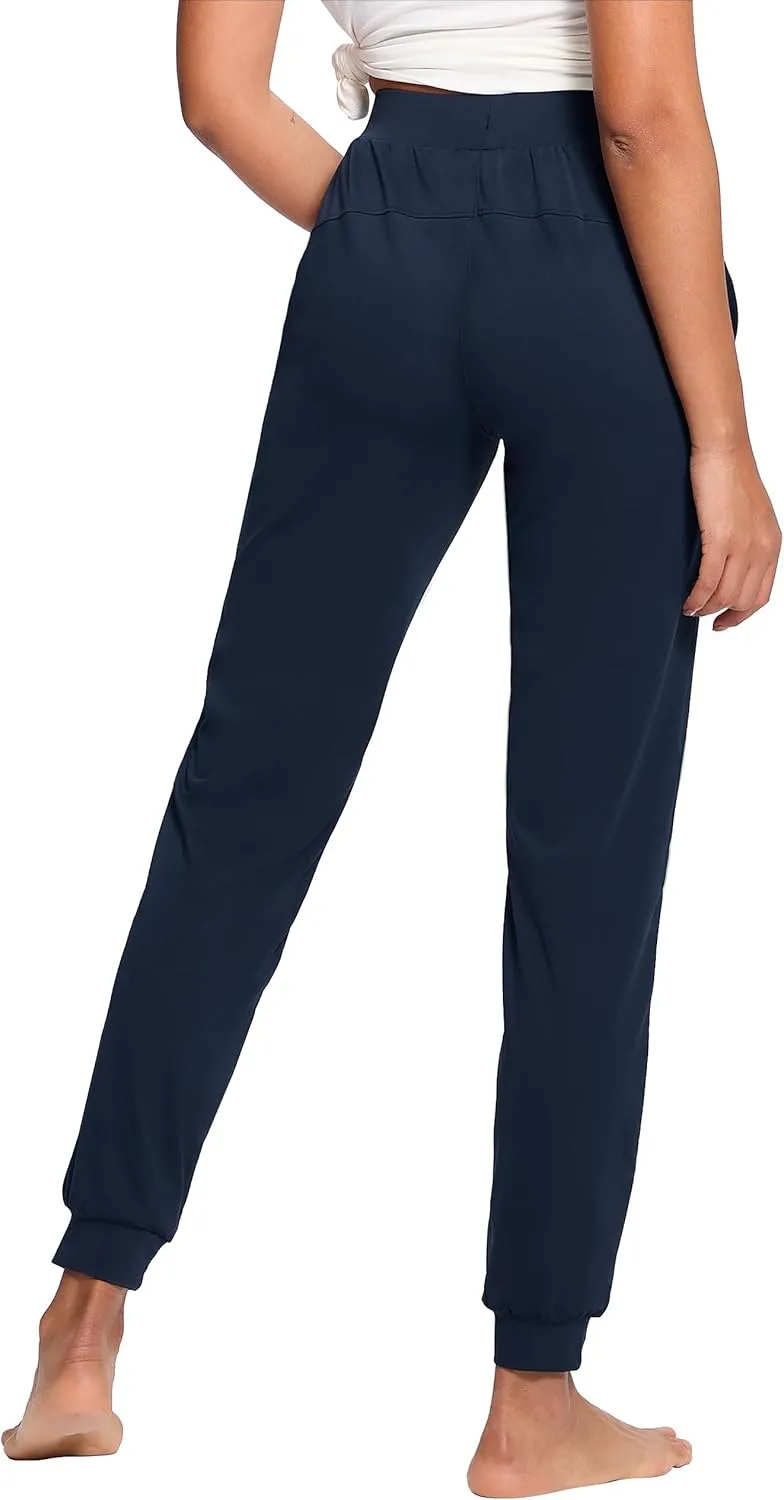 Women's 31"/33"/35"/37" Tall Inseam Joggers Running Sweatpants Pockets Tapered Athletic Workout Lounge Pants