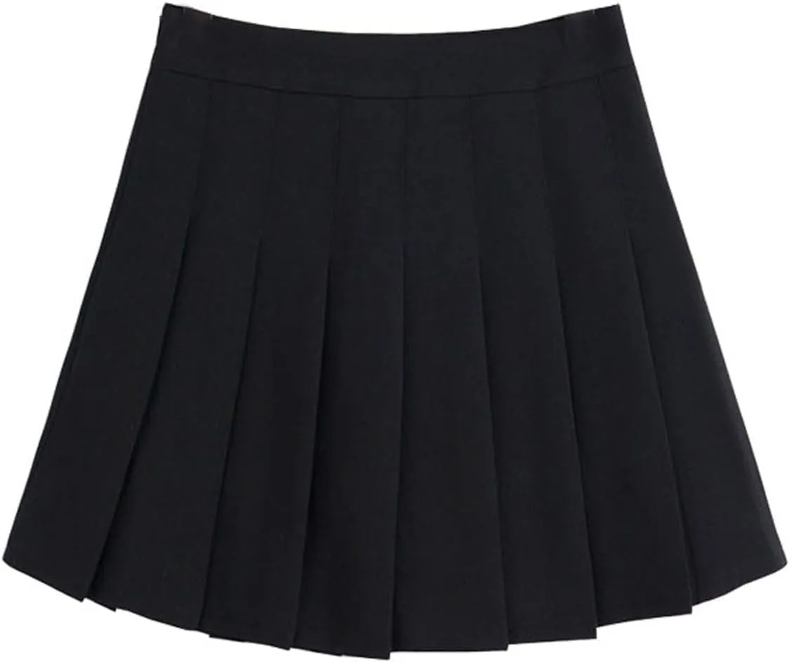 Women's High Waist A-Line Pleated Mini Skirt Short Tennis Skirt