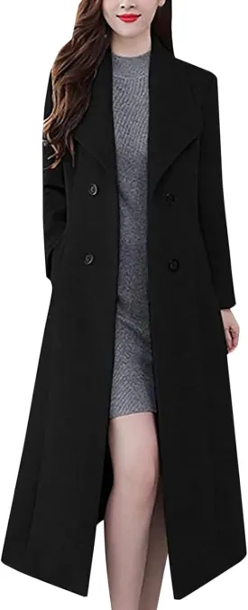 Woolen Jacket Fall And Winter Fashion Long Coat Fall Wool Peacoat Shawl Collar Trench Hooded Jacket for