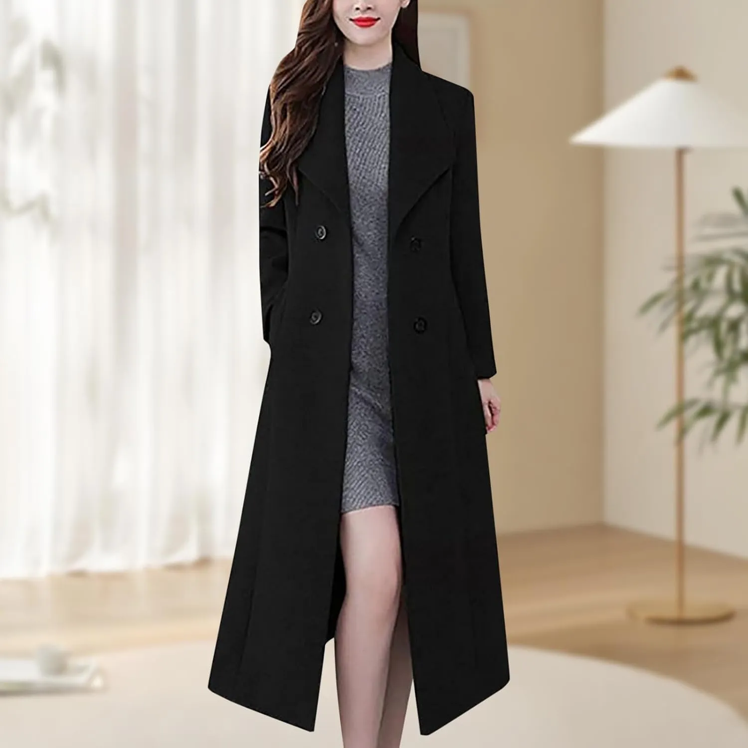 Woolen Jacket Fall And Winter Fashion Long Coat Fall Wool Peacoat Shawl Collar Trench Hooded Jacket for